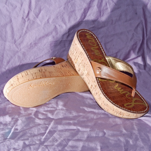 Sam Edelman Shoes - Sam Edelman Wedge Thong Sandals size 6